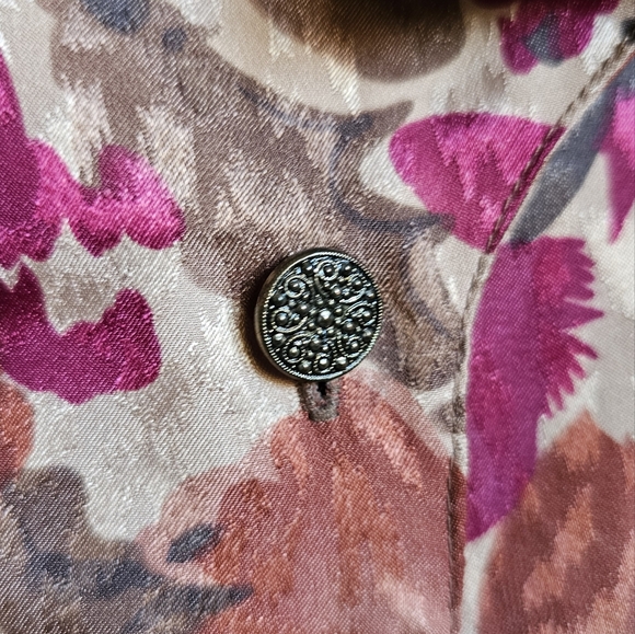 Vintage 80's Jocardi floral print blouse. Size 16. - Picture 6 of 15